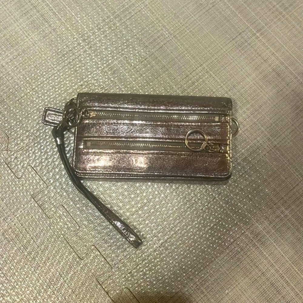 Coach Patent Leather Snap Wallet Wristlet